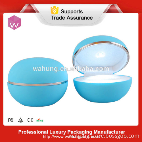 New arrival plastic jewelry box, wholesale led light jewelry box, ring box with led light